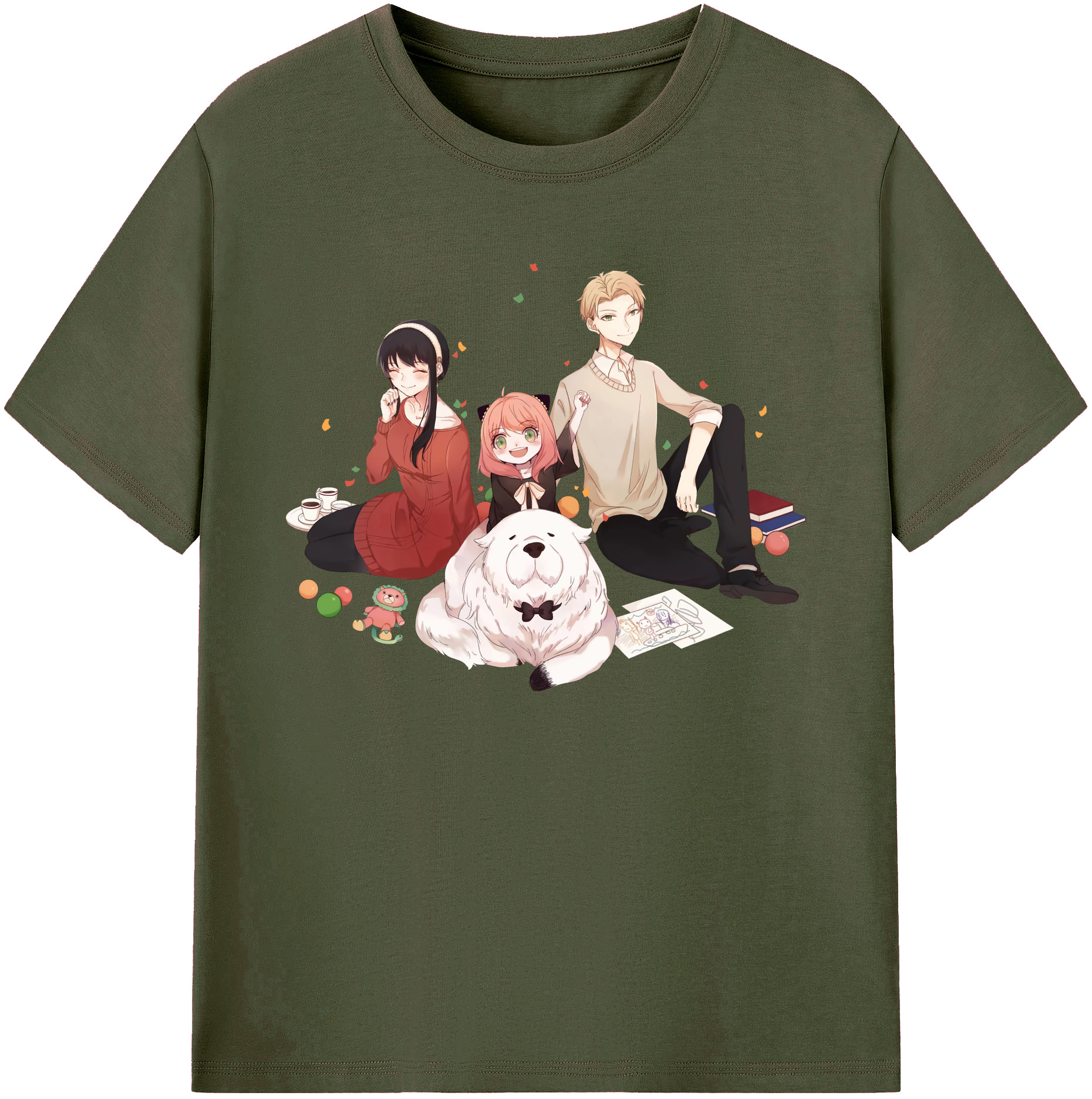 （画像用） SPY×FAMILY间谍家家酒 綿100％ メンズ半袖Tシャツ｜肌触りやわらか＆通気性